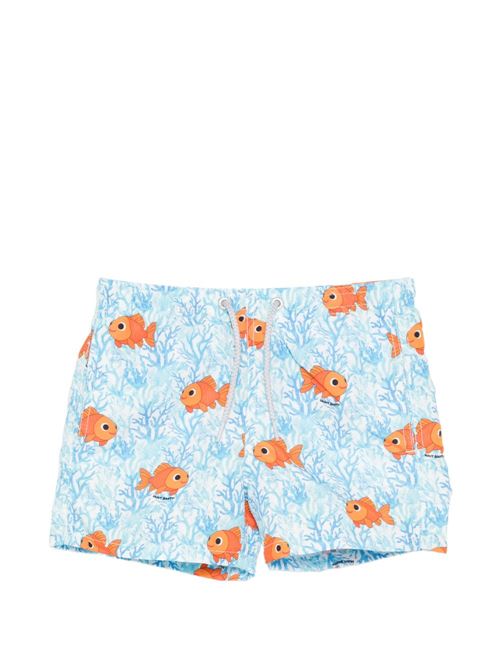 Boxer mare bambino MC2 Saint Barth azzurro con stampa MC2 SAINT BARTH Kids | JEAN02064L